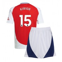 Camiseta Arsenal Jakub Kiwior #15 Primera Equipación Replica 2024-25 para niños mangas cortas (+ Pantalones cortos)